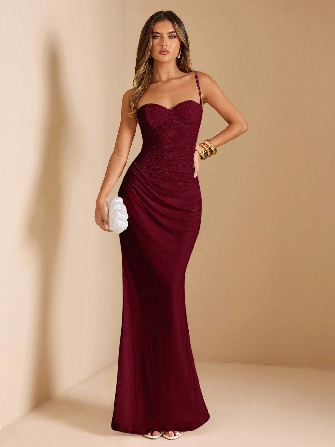 Rochie maxi SHEIN, vișiniu