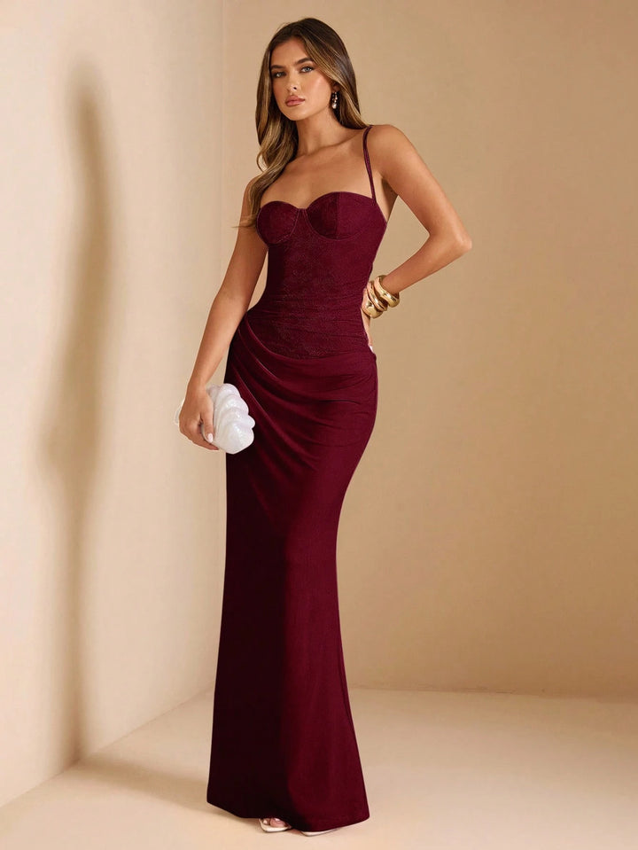 Rochie maxi SHEIN, vișiniu