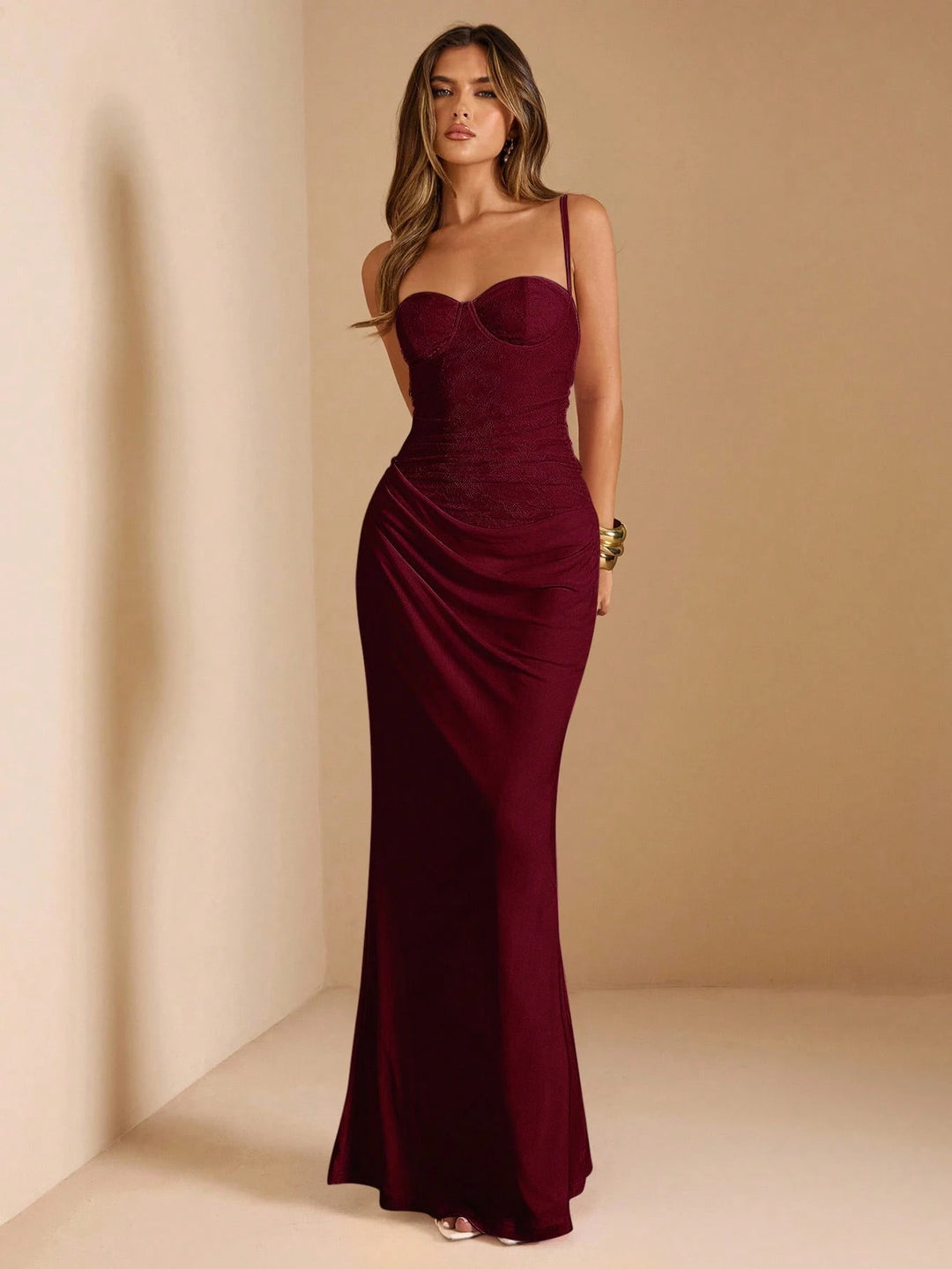 Rochie maxi SHEIN, vișiniu