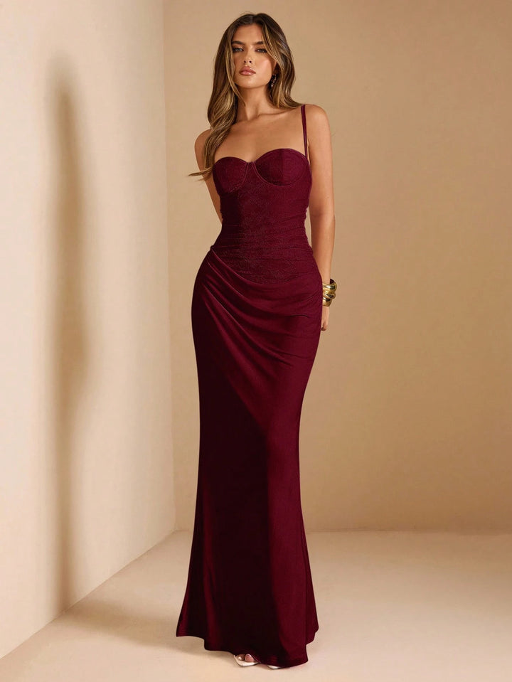 Rochie maxi SHEIN, vișiniu