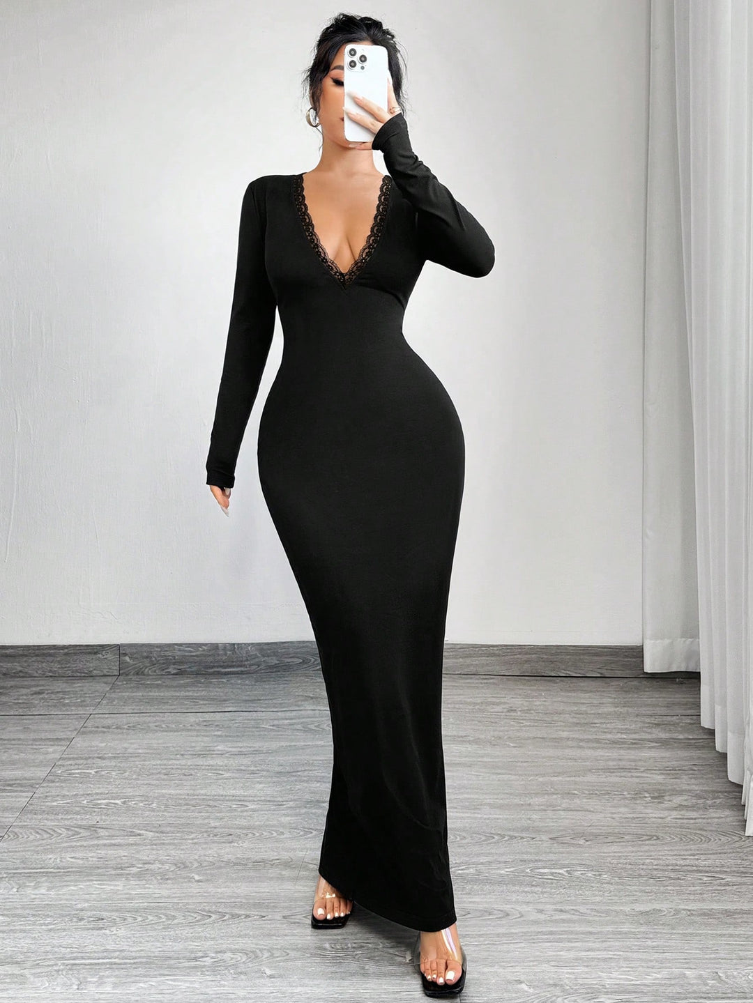 Rochie maxi SHEIN, negru