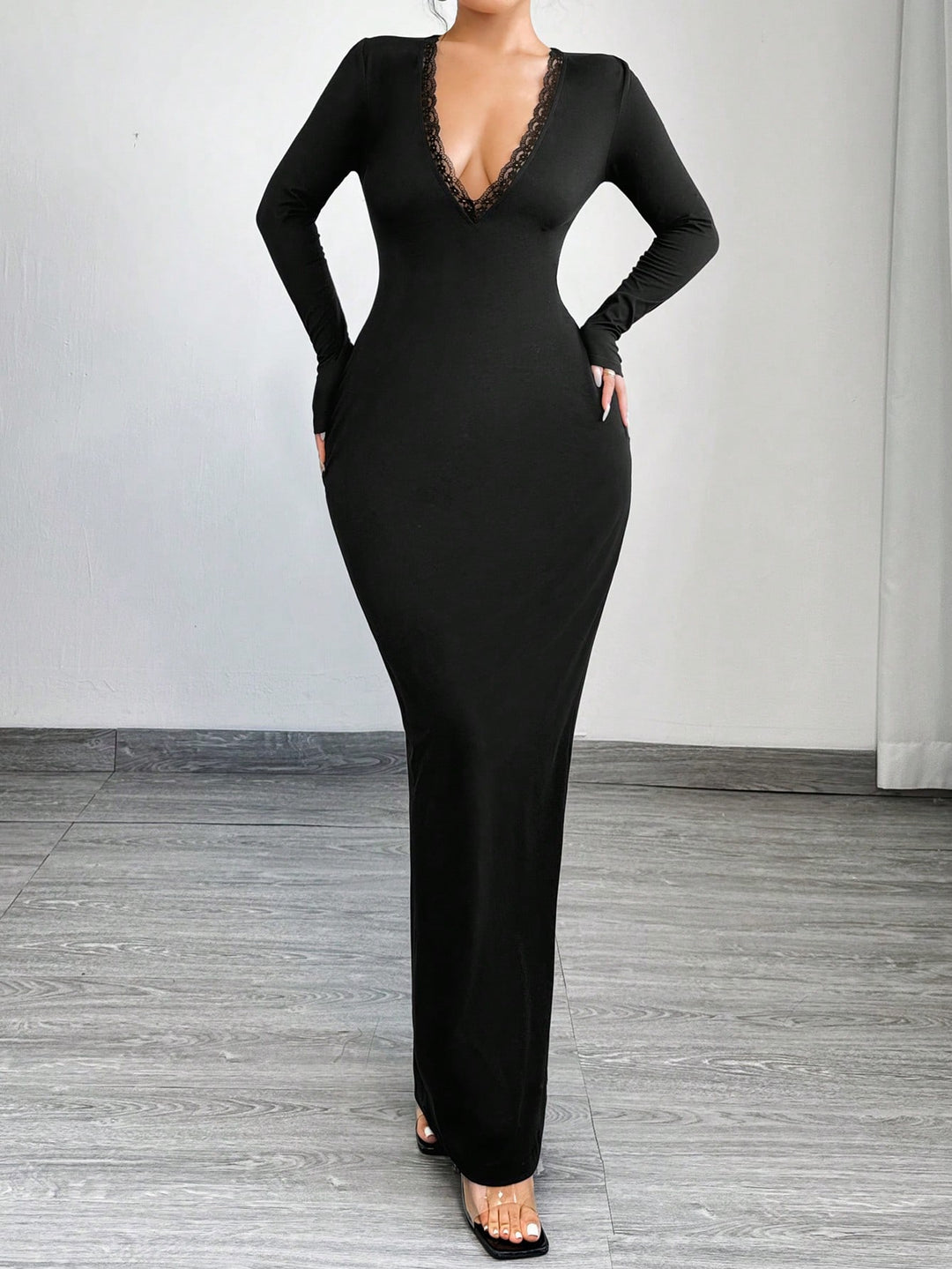 Rochie maxi SHEIN, negru