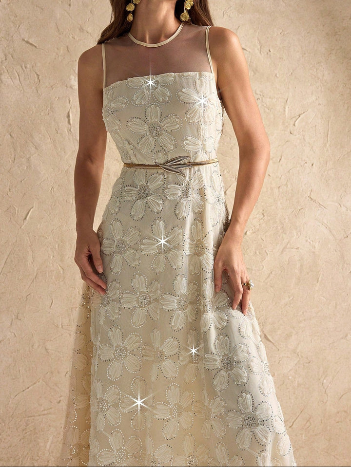 Rochie maxi Shein, crem