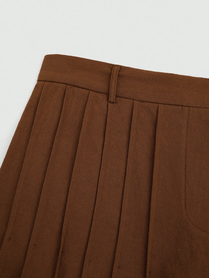 Pantaloni SHEIN, maro