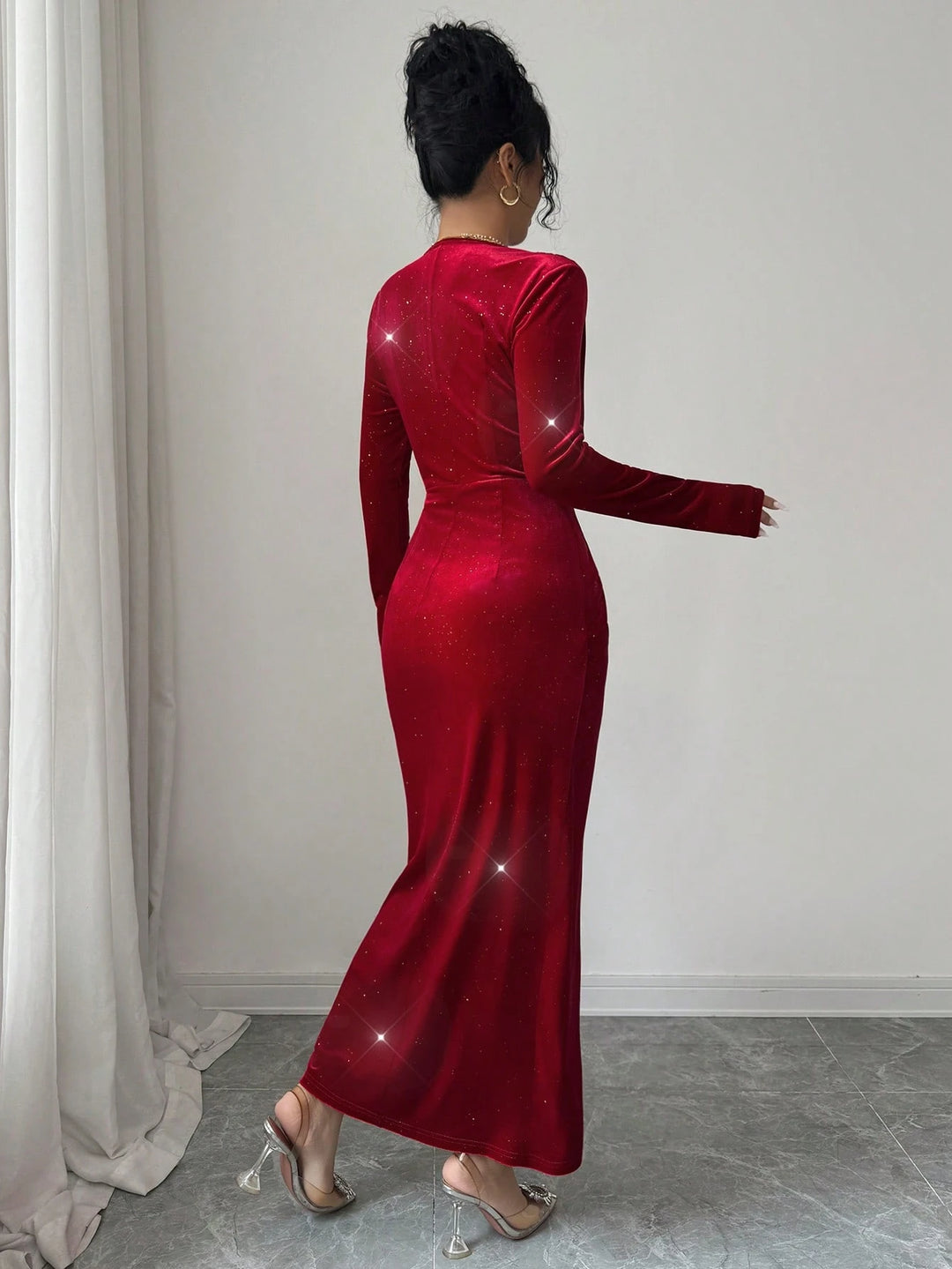 Rochie maxi SHEIN, vișiniu