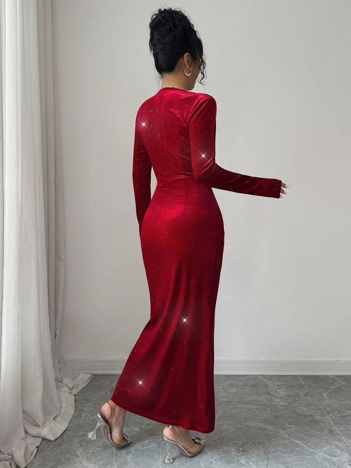 Rochie maxi SHEIN, vișiniu