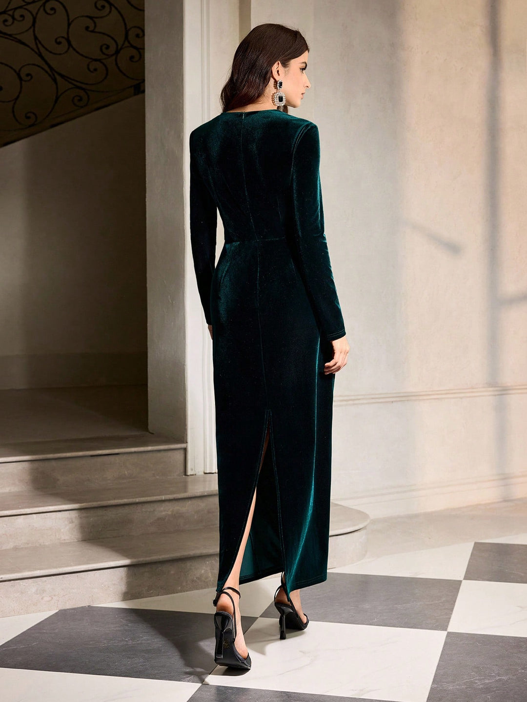 Rochie maxi SHEIN, verde