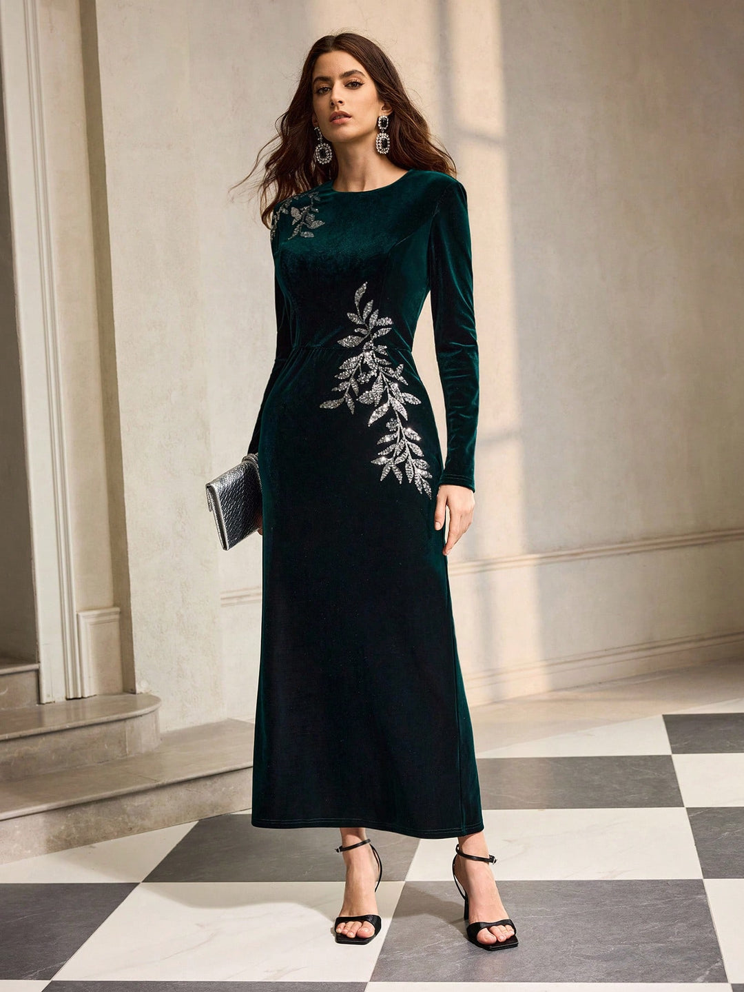 Rochie maxi SHEIN, verde