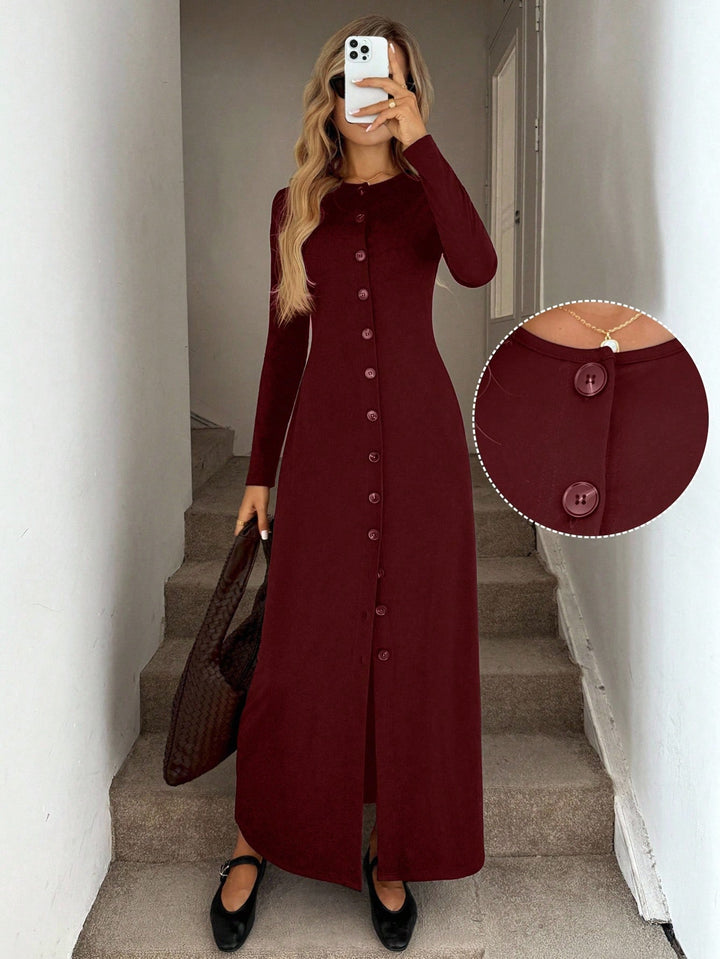 Rochie maxi SHEIN, vișiniu