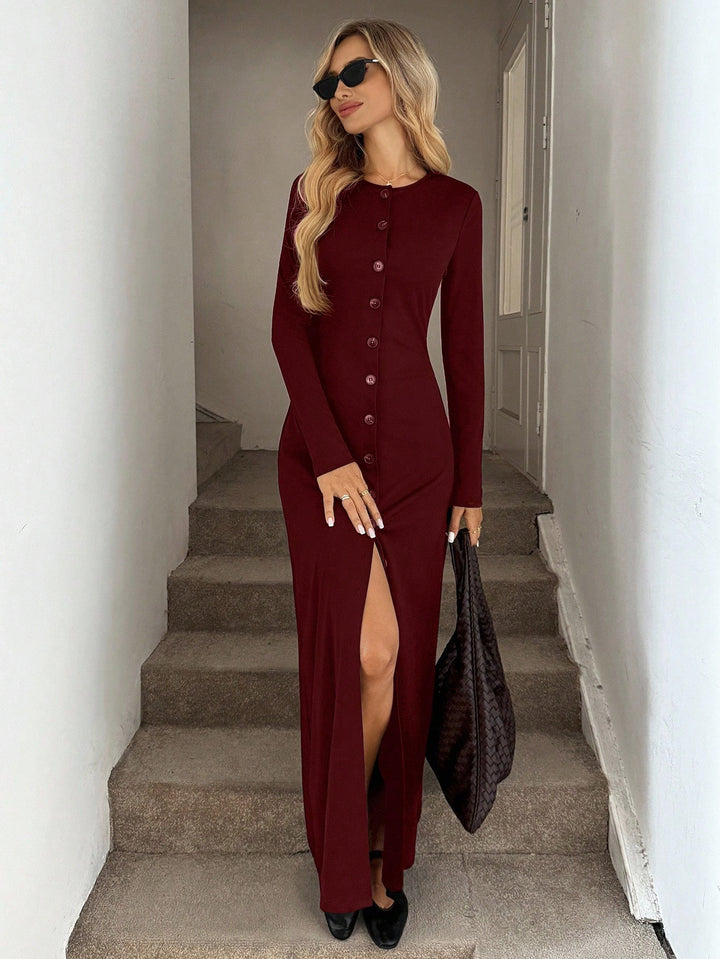 Rochie maxi SHEIN, vișiniu