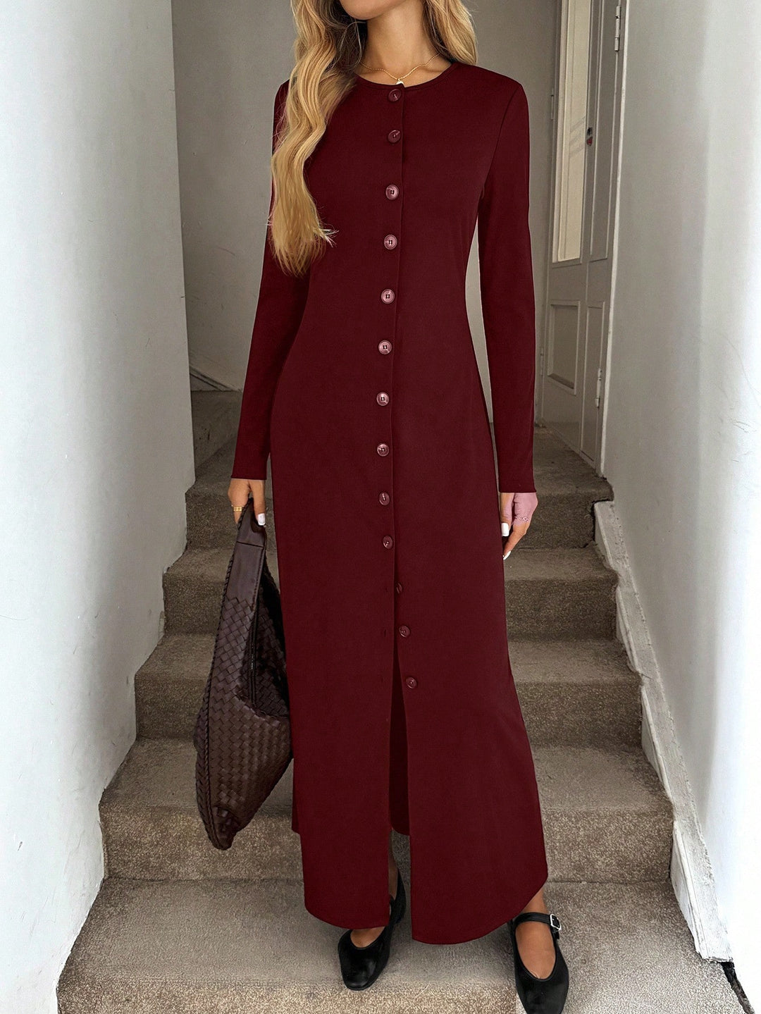 Rochie maxi SHEIN, vișiniu