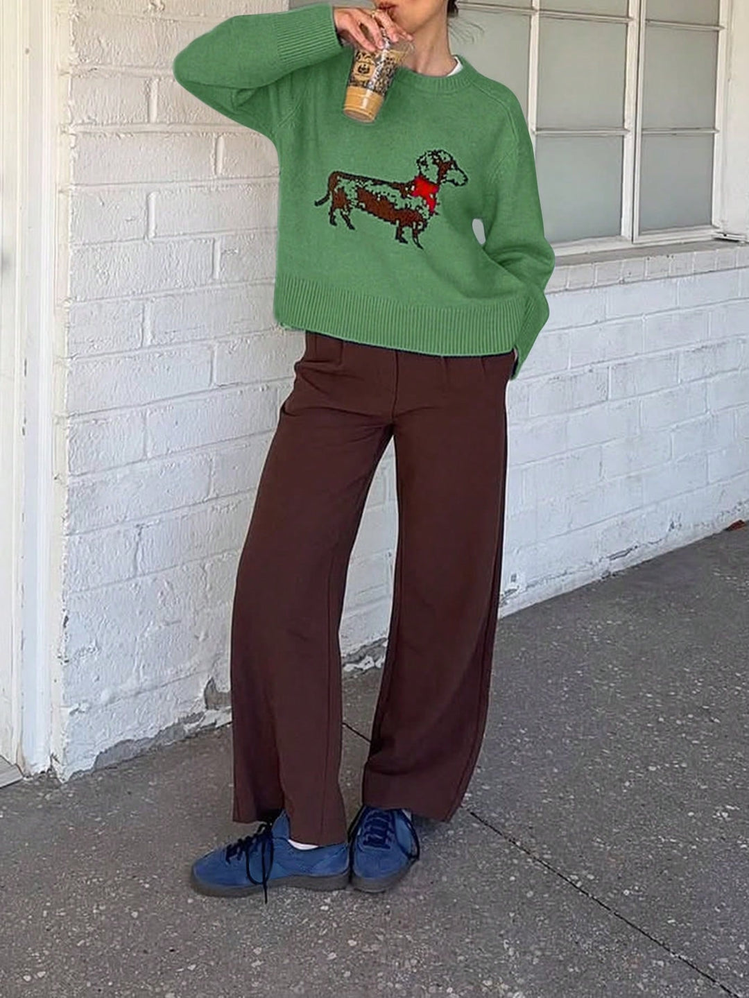 Pulover SHEIN, verde