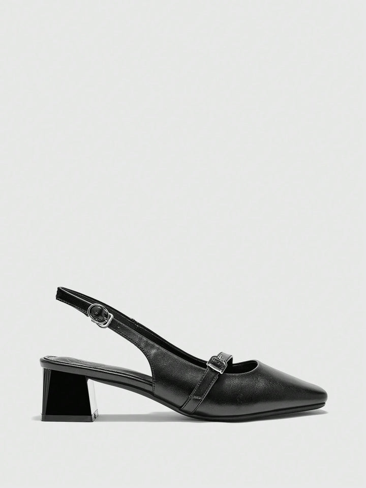 Pantofi cu toc SHEIN, negru