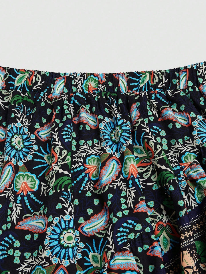 SHEIN maxi skirt, mixed colours