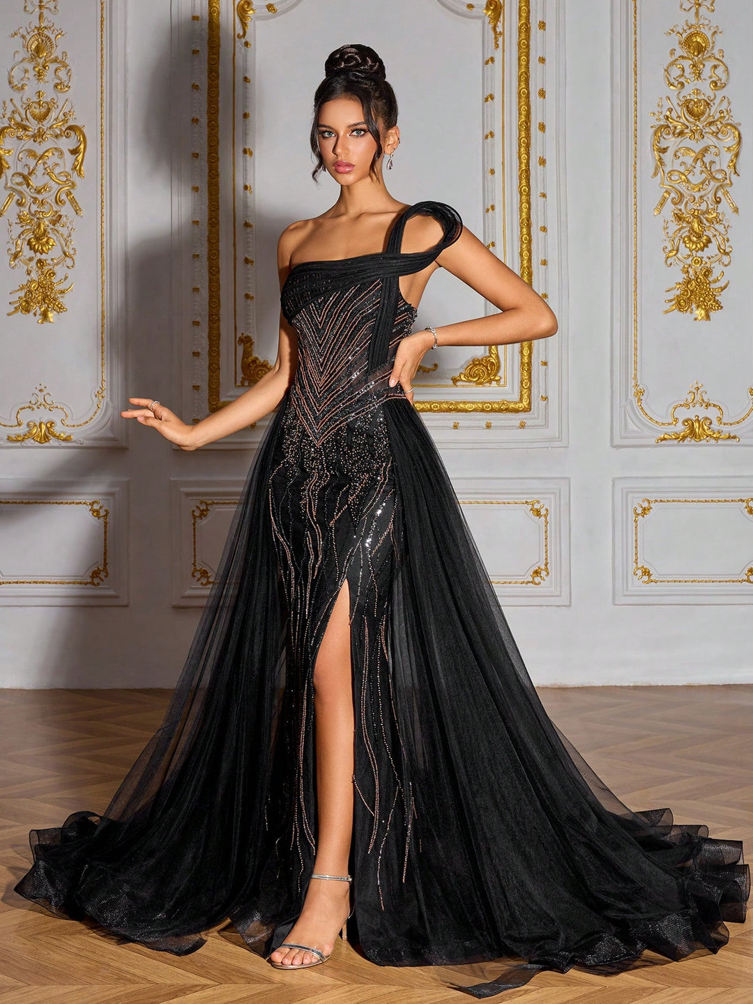 Rochie de ocazie SHEIN, negru