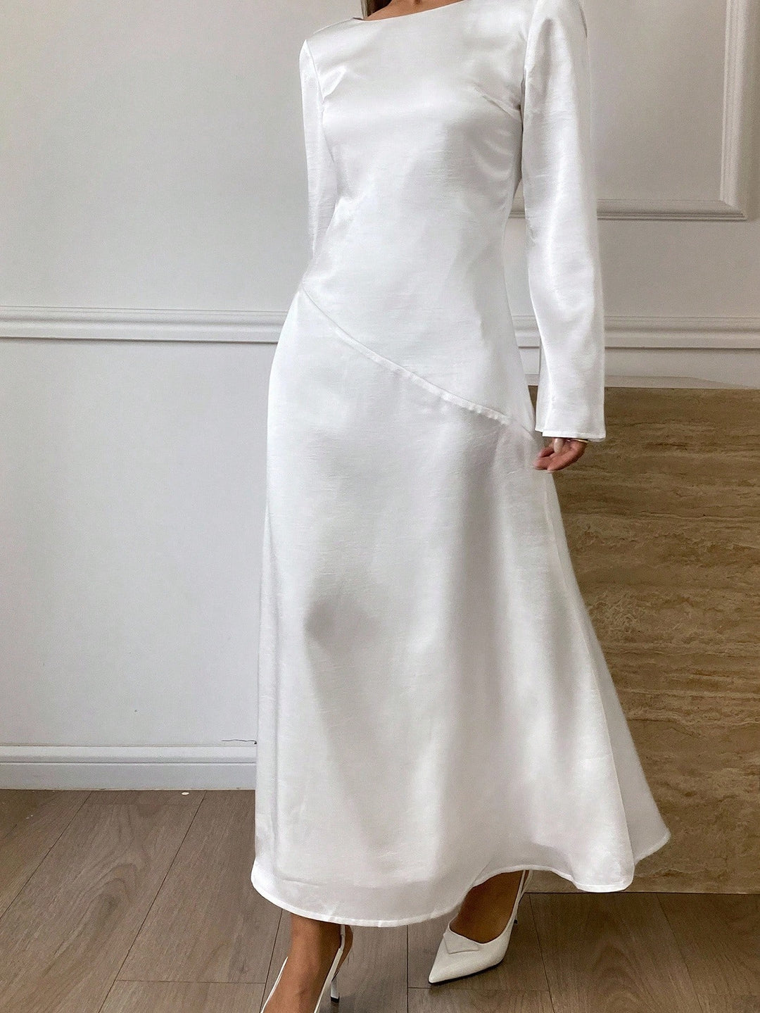 Rochie midi SHEIN, alb