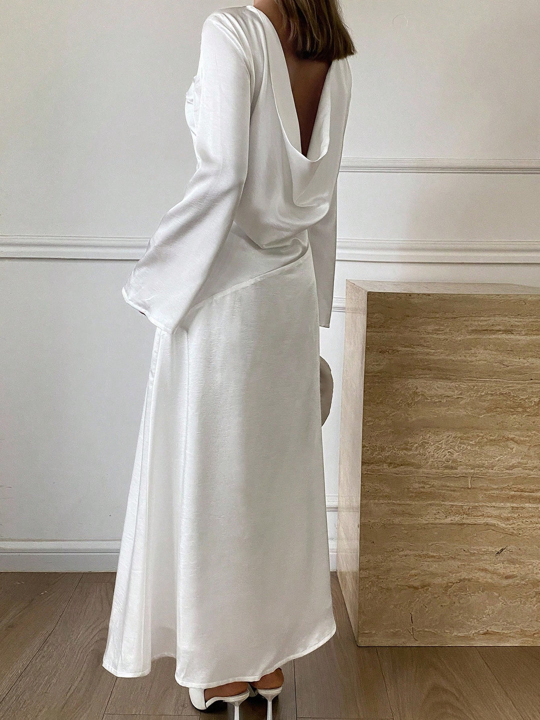 Rochie midi SHEIN, alb