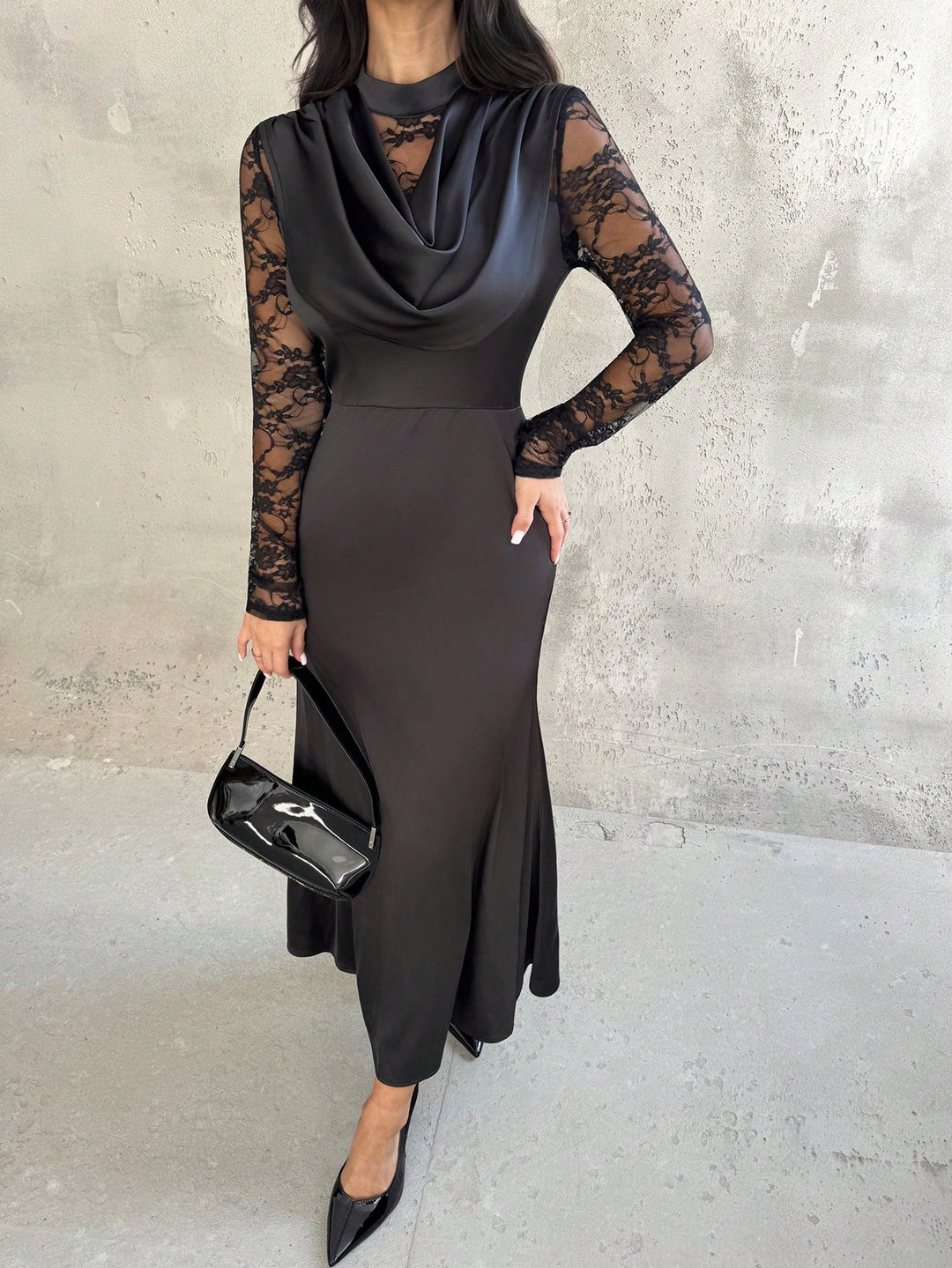 SHEIN Maxi ruha, fekete