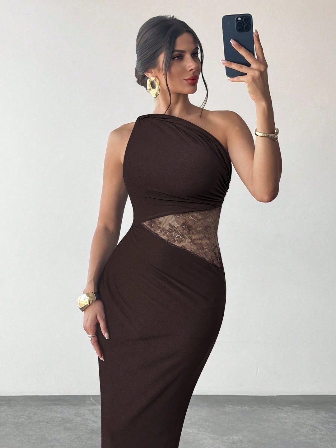 Rochie maxi SHEIN, maro