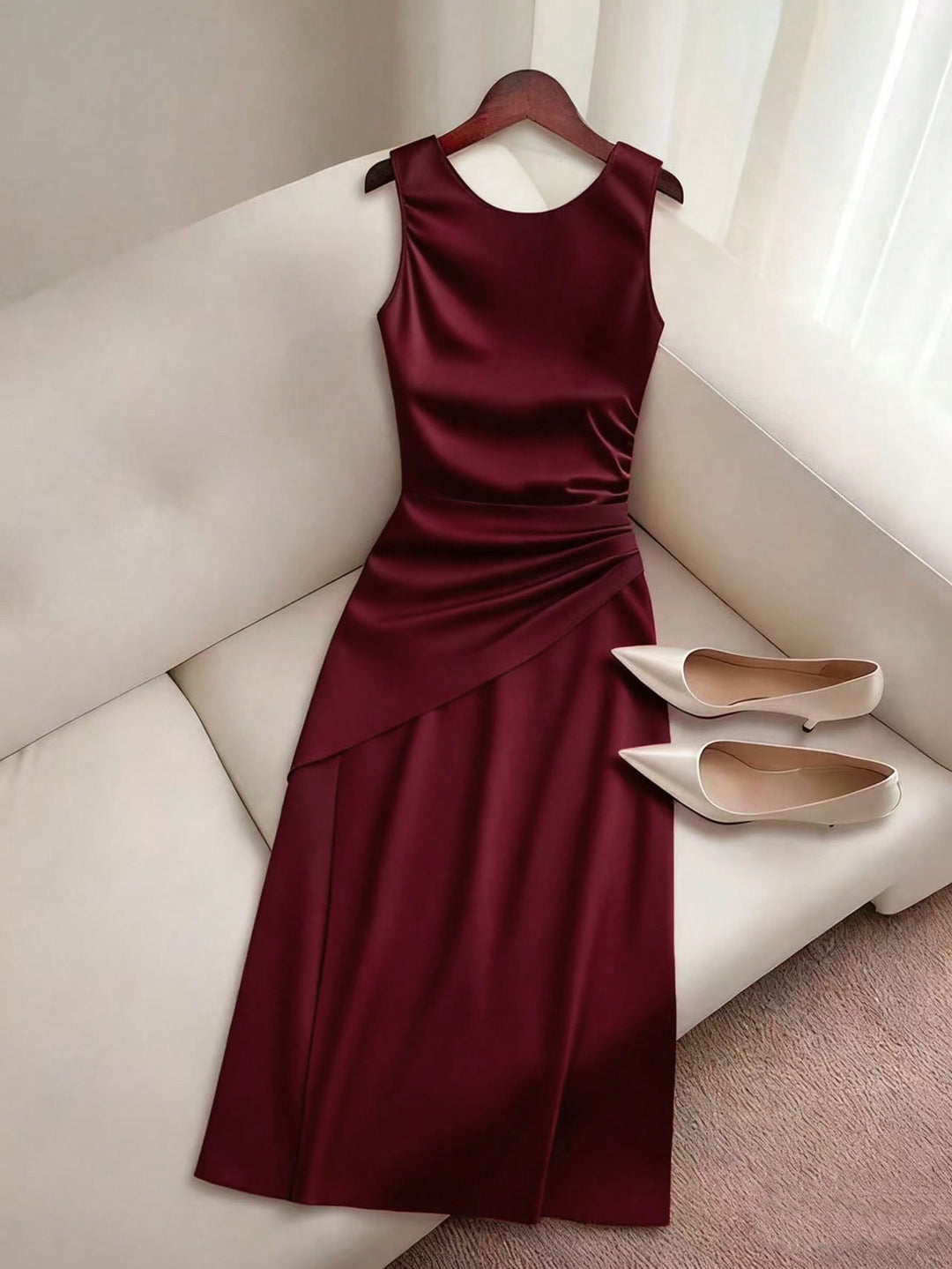 Rochie maxi SHEIN, vișiniu