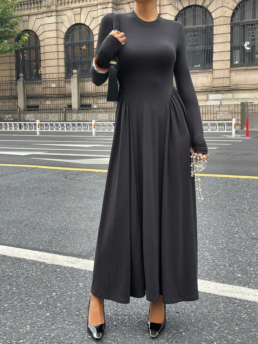 Rochie maxi SHEIN, gri