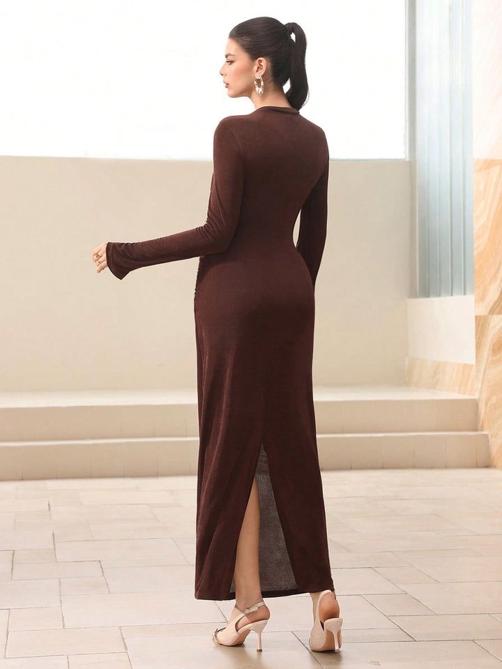 SHEIN maxi ruha, barna