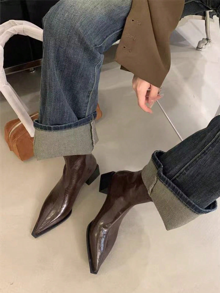 Botine SHEIN, maro