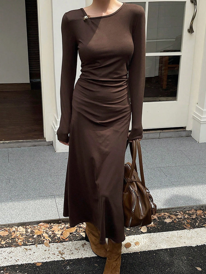 Rochie midi SHEIN, maro