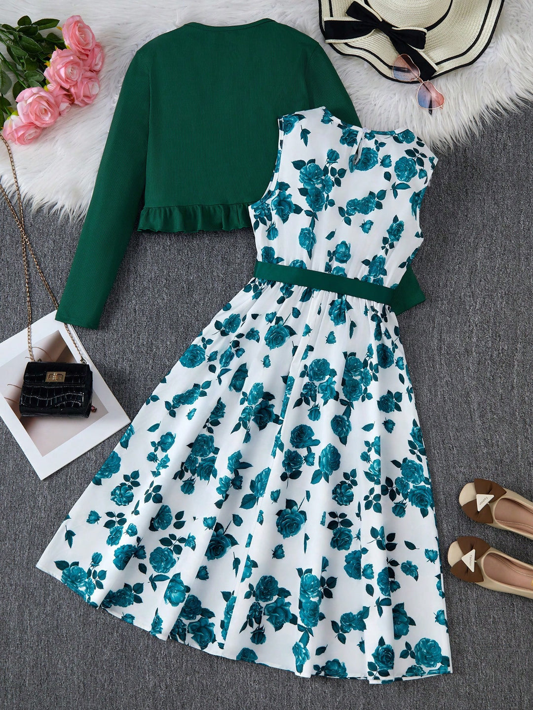 Set rochie si bolerou SHEIN,mix culori