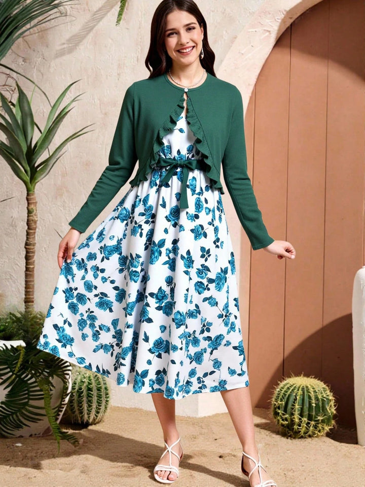 Set rochie si bolerou SHEIN,mix culori