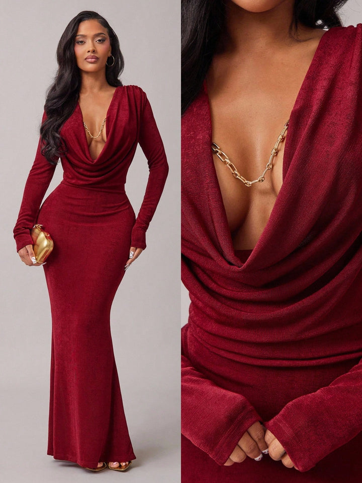 Rochie maxi SHEIN, vișiniu