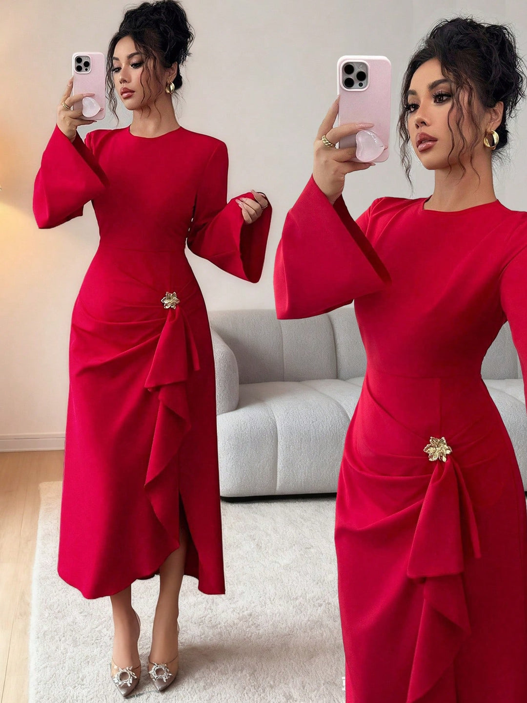 Rochie maxi SHEIN, roșu