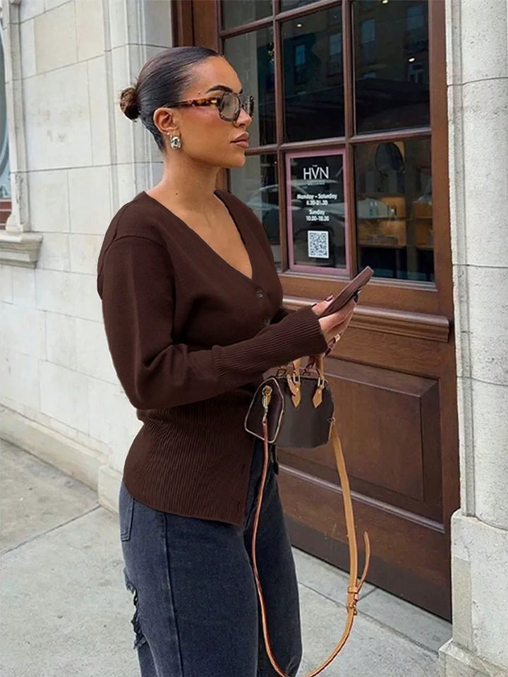 Cardigan SHEIN, maro