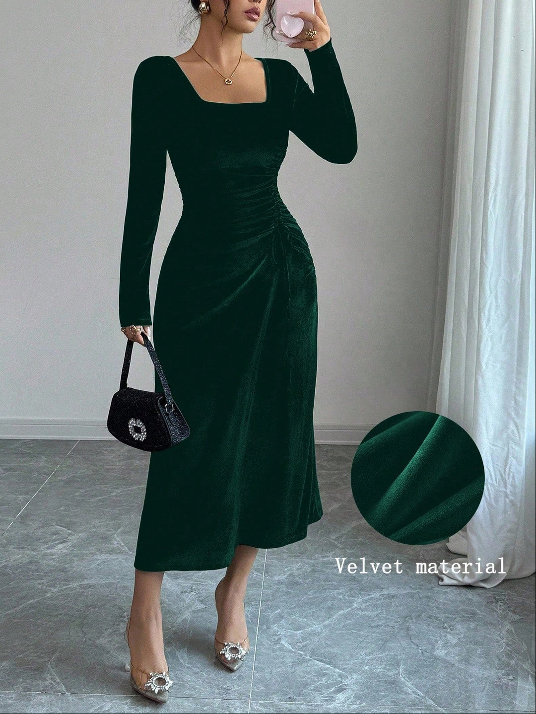 Rochie maxi SHEIN, verde