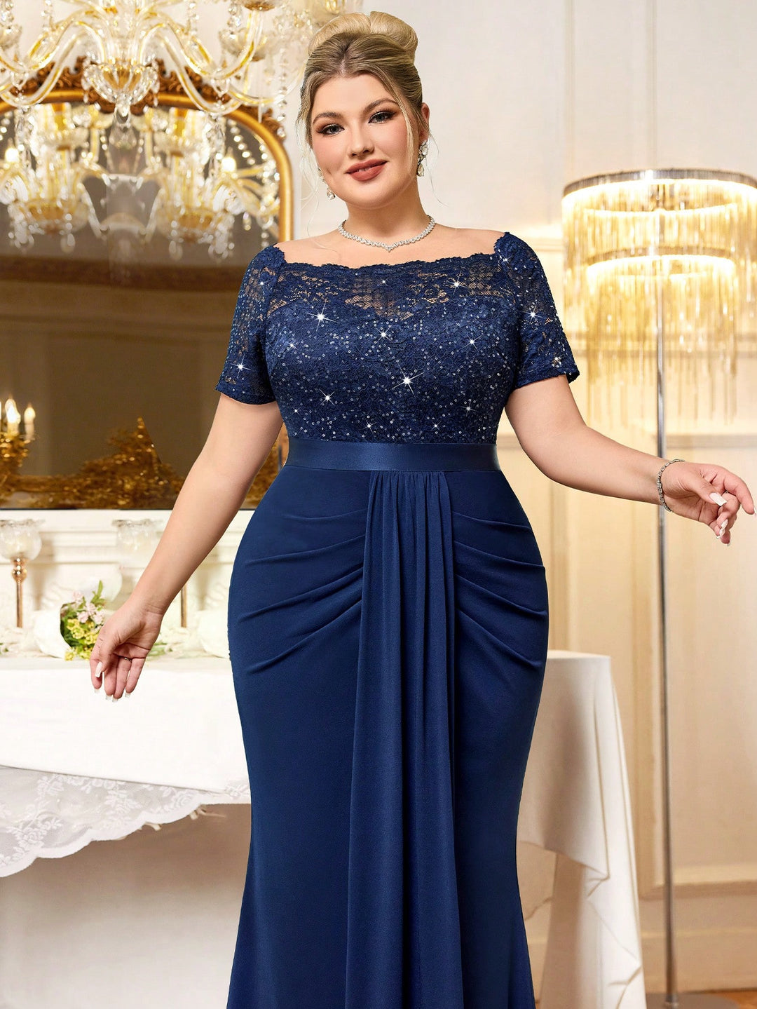 Rochie maxi SHEIN, albastru