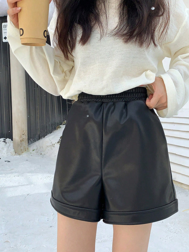 Pantaloni scurți SHEIN, negru