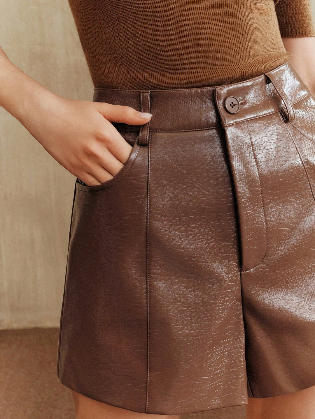 Pantaloni scurți SHEIN, kaki