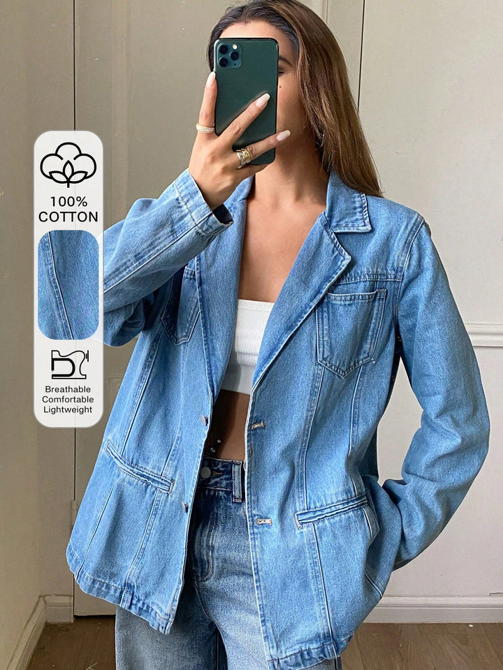 SHEIN Denim Jacket, Blue
