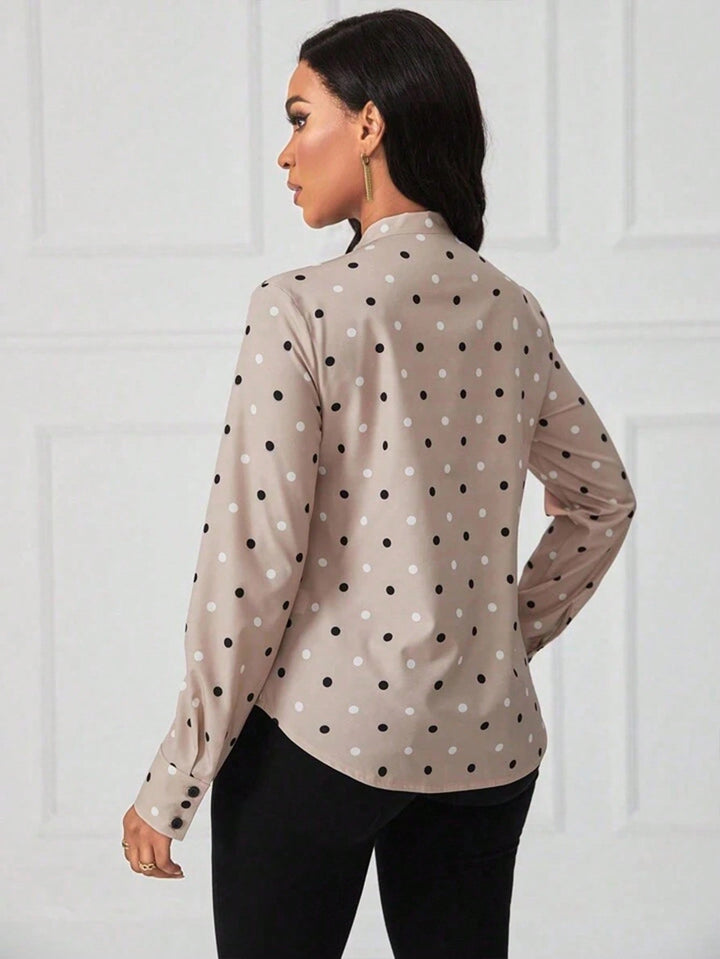 Bluza cu model cu buline SHEIN, portocaliu