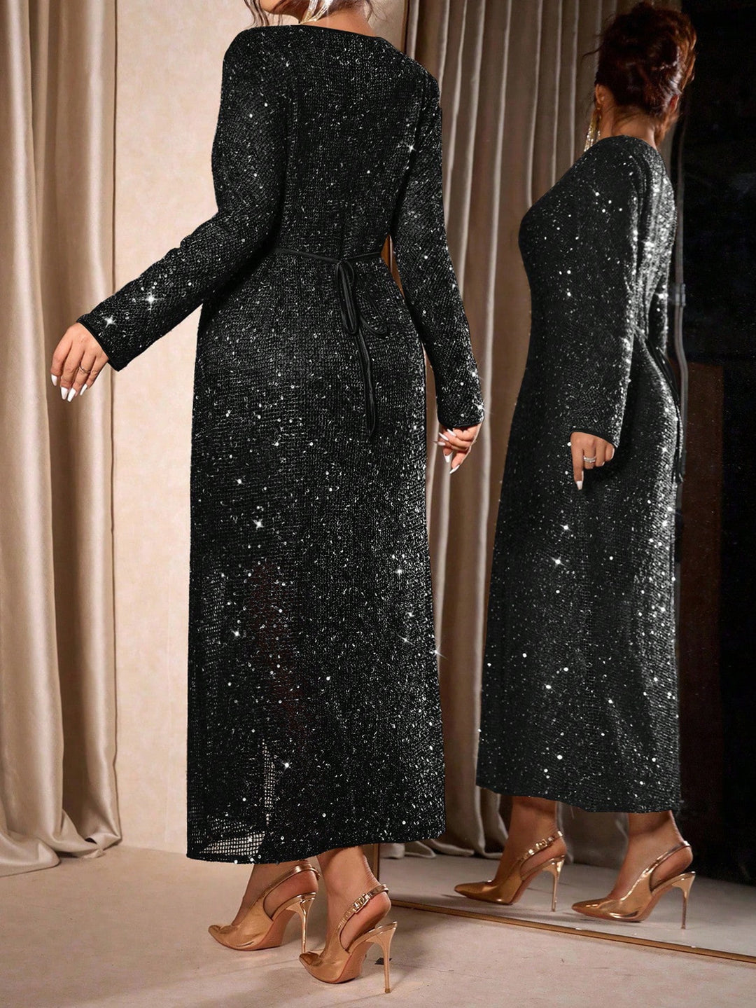 Rochie maxi SHEIN, negru