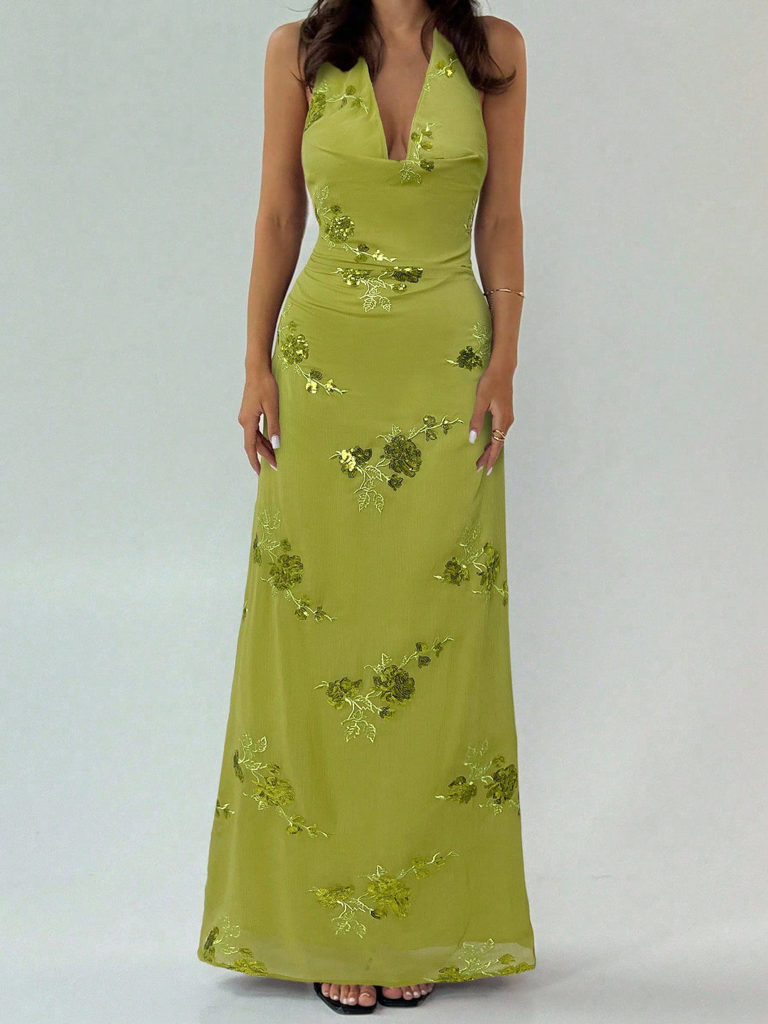 Rochie maxi SHEIN, verde