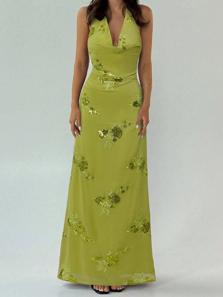 Rochie maxi SHEIN, verde