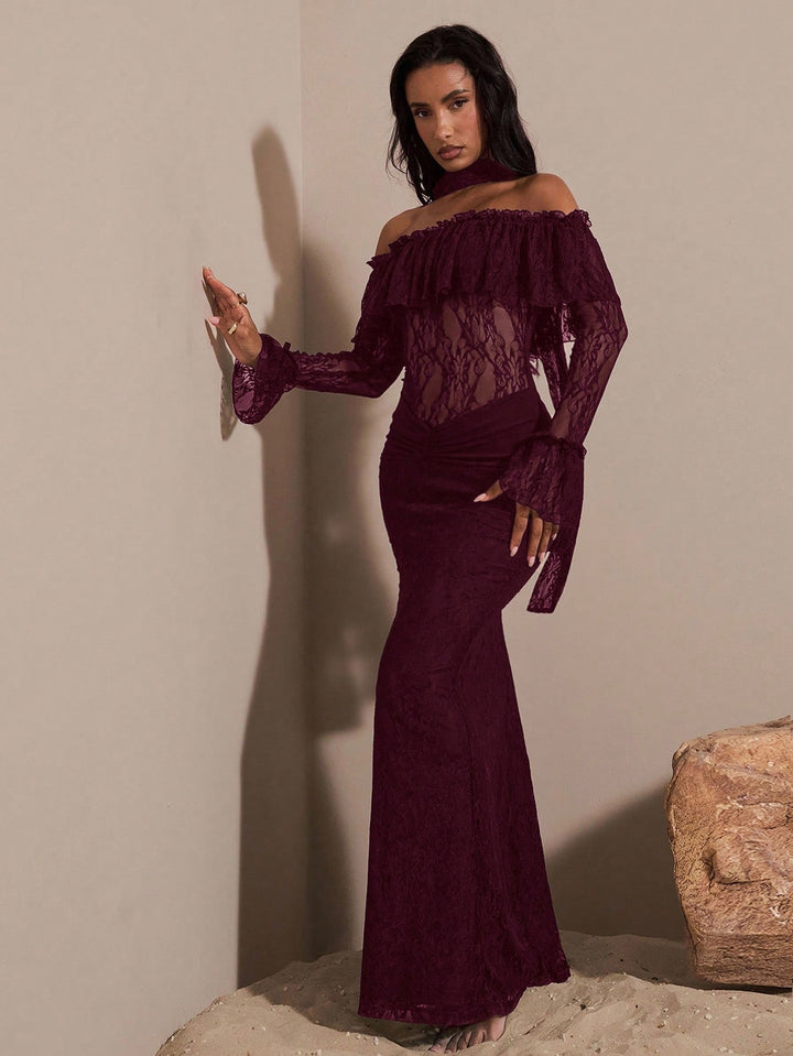 Rochie maxi SHEIN, vișiniu