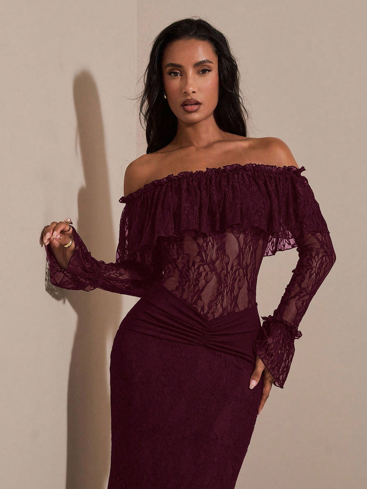 Rochie maxi SHEIN, vișiniu