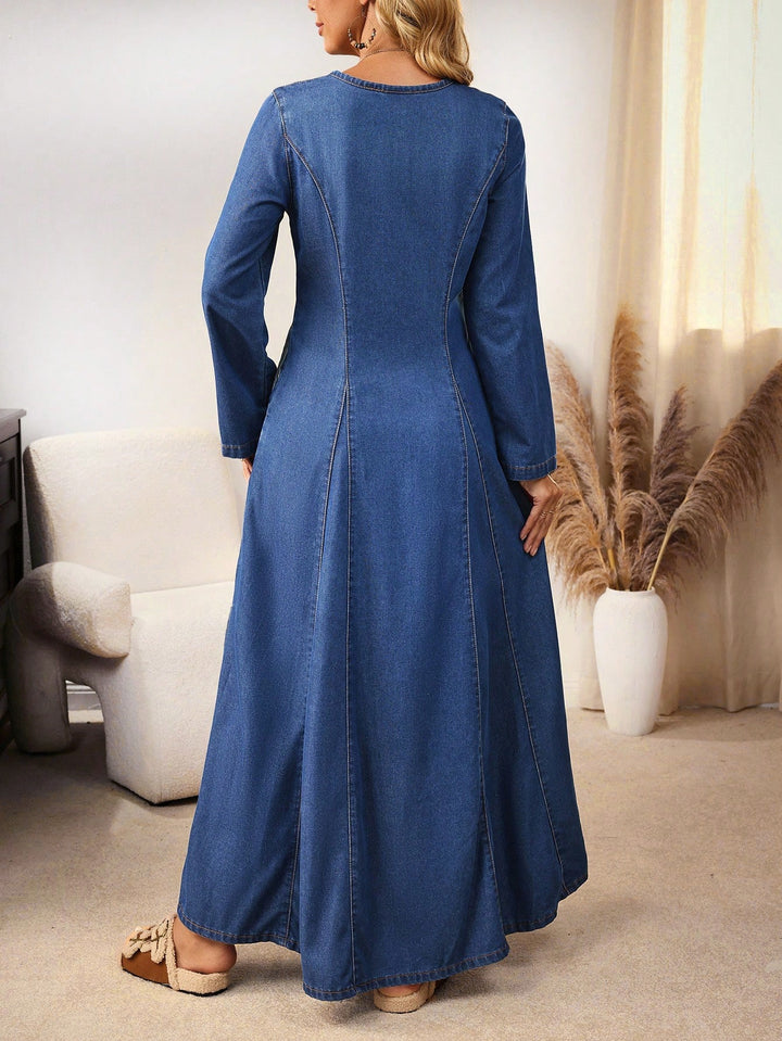 SHEIN maxi ruha, kék