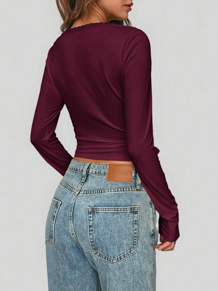 Top SHEIN, vișiniu