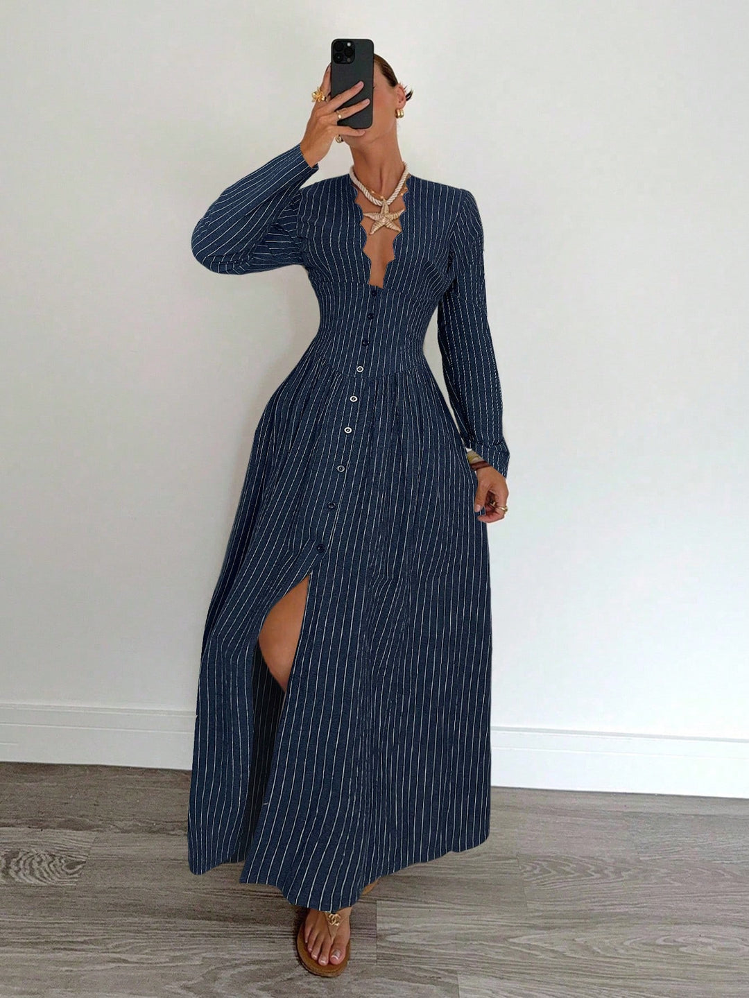 Rochie maxi SHEIN, albastru