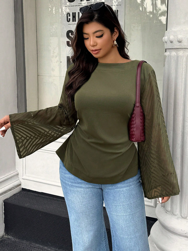SHEIN blúz, khaki