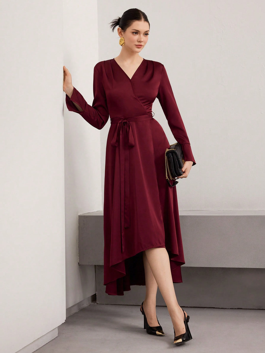 Rochie maxi SHEIN, vișiniu
