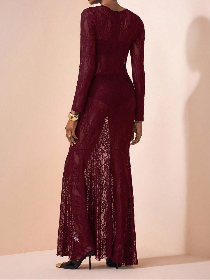 Rochie maxi SHEIN, vișiniu
